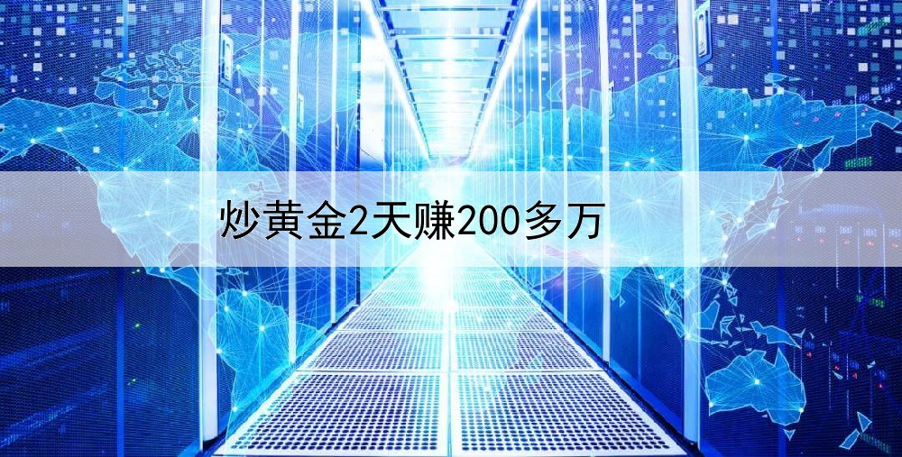  炒黄金2天赚200多万