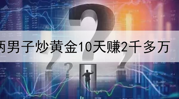  两男子炒黄金10天赚2千多万