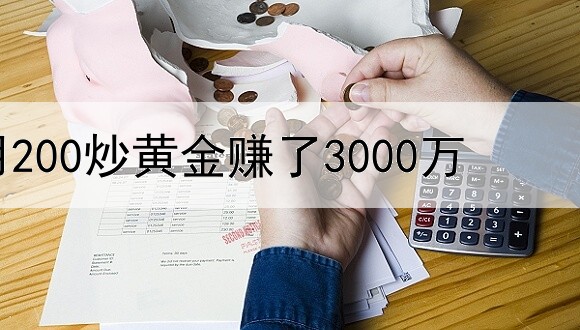 用200炒黄金赚了3000万